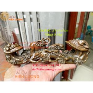 Gậy Như Ý Voi Bằng Đồng Màu Nâu Giả Cổ Dài 21cm - 0.8kg