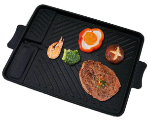 Korean-Style Non-Stick Smokeless Rectangular Grill Pan Baking Tray Barbecue Plate for Indoor Outdoor BBQ KMV Trading