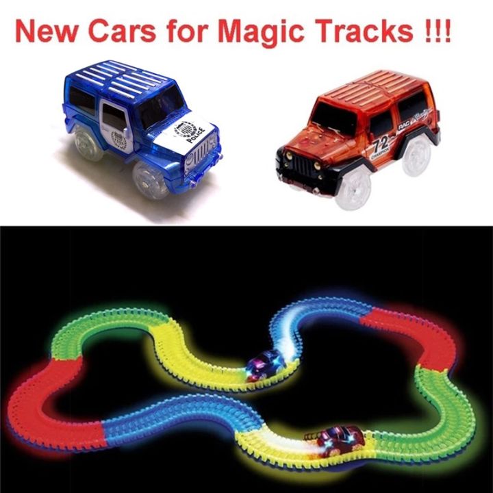 4.4-5.2cm Glow Racing Track Car Toy Magic Flashing Car Toy Electronic ...