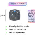 Đĩa nhựa - đĩa vuông nhựa Melamine giả đá đen. 