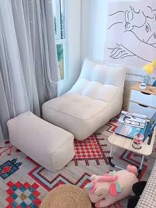 Feisille   Lounge Sofa Chair Single Household Bedroom Sofa Balcony Leisure Chair Nordic Style Lying Seat Small Apartment Bay Window Sofa Bean Bag Diablement Fort Art Net Red Floor Sofa