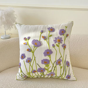 19 Designs For Choose Embroidered Throw Pillow Cover 45x45cm Soft Cozy Cotton Outdoor Decorative Pillowcase Covers with Zipper for Couch Sofa Bedroom