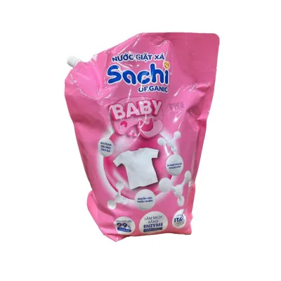 Nước Giặt Xả Cho Bé Sachi Organic Hương Thơm Dịu Nhẹ Giúp Làm Mềm và Giữ Bền Màu Vải - An Toàn Cho Trẻ Nhỏ- Túi 32 lít
