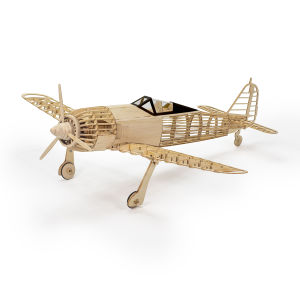 FW-190A Wooden Model Kit 1:23 Scale WWII German Fighter Laser Cut Assembly - Static Display DIY for Adults & Collectors