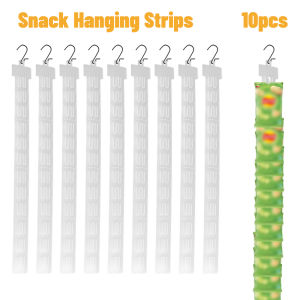 5/10/25ชิ้นใส F Rosted PP อาหารชั้นวางแสดงตะขอโลหะที่มีวัสดุหนาอเนกประสงค์ครัวอาหารตะขอซูเปอร์มาร์เก็ตขนมขบเคี้ยวแสดงแบนเนอร์54เซนติเมตร