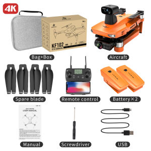 ST【Fast delivery】【Available】2022 New KF102 MAX 360° Laser Obstacle Avoidance UAV With Camera 4K Profesional 1.2KM 5G WiFi HD Camera 2-Axis Anti-Shake Gimbal GPS Foldabl RC Quadcopters