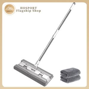Stylish Flat Mop with Color-Coded Microfiber Pads and Comfortable Handle for Organized and Effective Cleaning