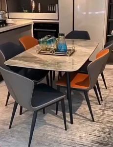 [CozyNest ]【SG】Dining Table Set Sintered Stone Dining Tables and Chair Set Household Small Apartment Small Dining Table