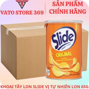 Bánh lát khoai tây SLIDE vị nguyên bản lon 60g