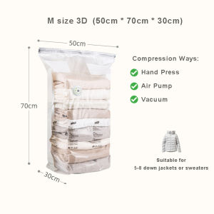 TAILI Vacuum Bag Compression Bag No Need Pump Reusable Travel Clothes Storage Bag Space Saving Seal Bags