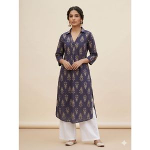 DEBAYU Nayo Cotton Straight Kurti Ethnic Prints Size S to 2XL Kurta Top only Malaysia