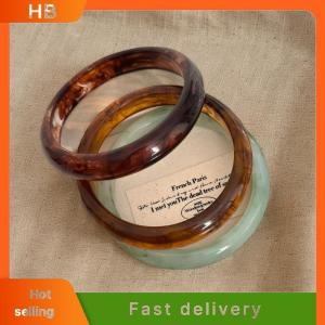 HB Smudged Resin Fine Bracelets For Women Vintage Acrylic Korean Fashion Jewelry Elegant Easy Match Simple Pulseras