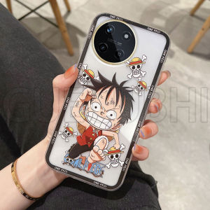 Phone Case Realme 11 5G 4G 11x Cute Cartoon Anime Luffy Pattern Transparent Soft Silicone Casing Realme 11x 5G Phone Cover