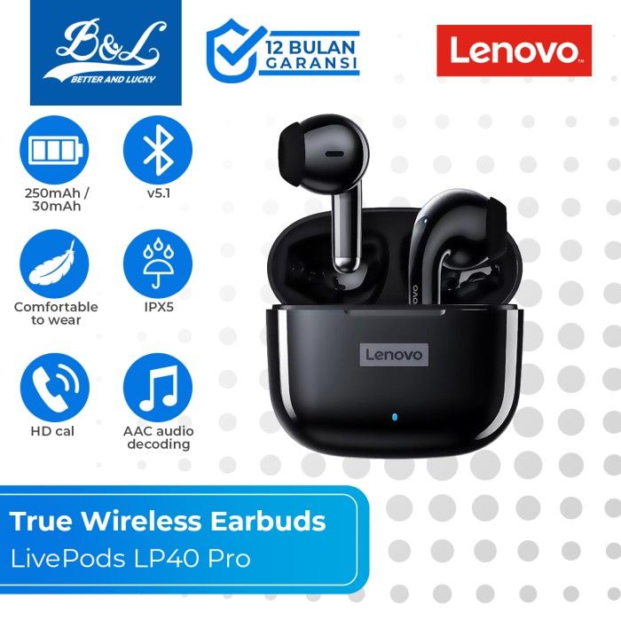 LENOVO True Wireless Earbuds Thinkplus LivePods LP40 Pro