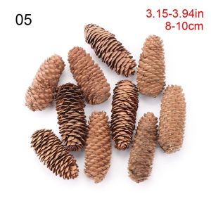 SPARAK 10Pcs Party DIY Garland Christmas Natural Pine Cones Dried Plants Xmas Tree Ornaments Pinecone