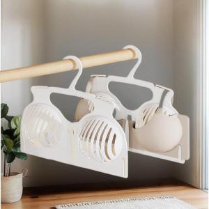 LEI ไม้แขวนโชว์ชุดชั้นใน2ชิ้นไม้แขวนเสื้อแบบวางซ้อนกันได้ประหยัดพื้นที่ราวตากชุดชั้นในสำหรับห้องนอนร้านค้าตู้เสื้อผ้าชุดชั้นในเสื้อผ้า