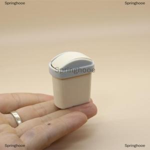 [COD] Springhooe 1Pcs Mini Flip Cover Trash Can Dustbin Miniature Toy Model Scene Doll House Accessories Simulation Mini Waste Bin