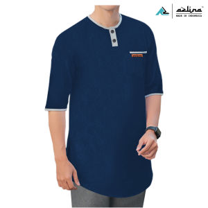 Baju pria kaos kurta  brand AZLINA terbaru lengan 3/4 bahan cotton combed 24s premium high quality