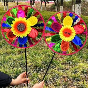 [COD] Laogeliang 1 mảnh phim hoạt hình pinwheels hai lớp long lanh hướng dương cối xay gió trẻ em Đồ chơi ngoài trời trẻ em Đồ chơi kéo dài