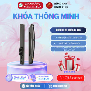 Khóa vân tay cửa nhôm thông minh Hubert HB CN86 black app wifi chính hãng công nghệ Đức cao cấp