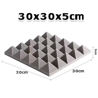 แผ่นซับเสียง 12 แผ่น/แพ๊ค 30x30x5cm แผงโฟมอะคูสติก แผ่นกันเสียง ฟองน้ำซับเสียง พร้อมกาวในตัว ผนังกันเสียง กันร้อน ติดตั้งง่าย
