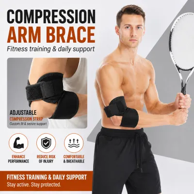 Sports Elbow Support Strap Compression Arm Band Unisex Tennis Golf Gym Pain Relief Protector Adjustable Elbow Brace