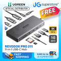 UGREEN Revodok Pro 211 11-in-1 USB Type C Docking Station Hub with Dual 4K 60Hz / 8K 30Hz HDMI Ports, 100W PD with Pass Through, 10Gbps Ethernet, 3.5mm Audio, and SD/TF Memory Card Reader for PC, Laptop Computer, Tablet, Phone | 15965 | JG Superstore. 