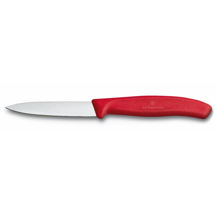 Victorinox มีดทำครัว มีดครัว มีดหั่น / มีดเล็ก มีดปอกผลไม้ Kitchen Knives - Paring Knife Swiss Classic, 8 cm, Red (6.7601)