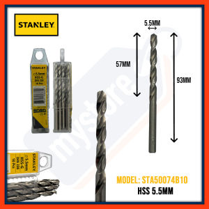 Stanley 1mm-5.5mm Din 338 High Speed Steel Metal Twist Drill Bits in Bulk
