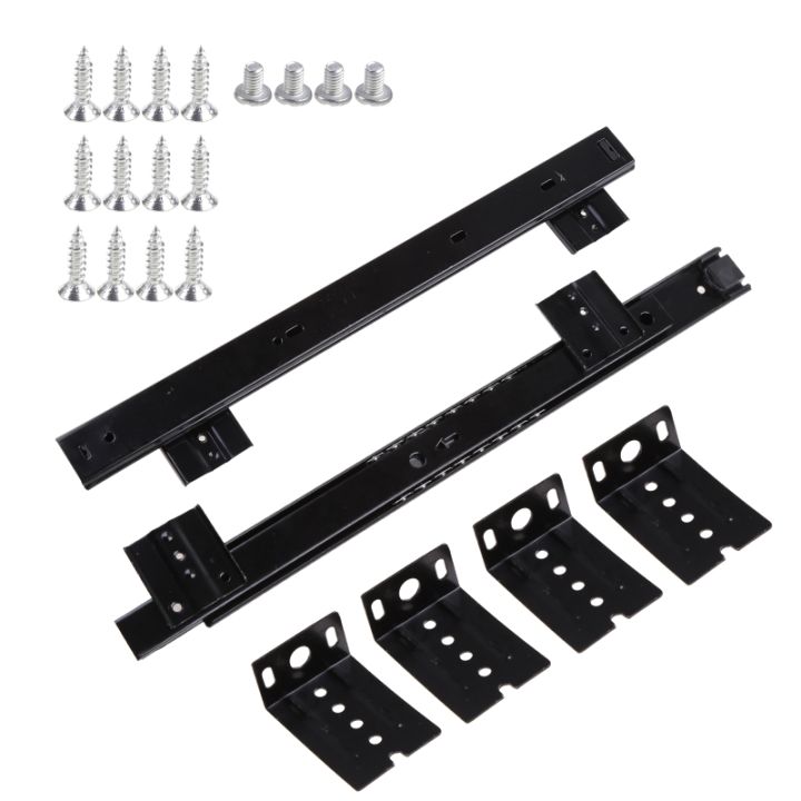 1Pair Heavy Duty Ball Bearing Slides Keyboard Drawer Tray Accessories