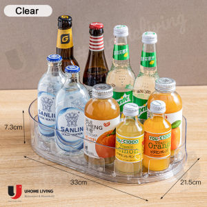 [SG Ready Stock] uHome 360° Rotating Lazy Susan Tray | Multi-purpose Kitchen Cabinet Refrigerator Organizer Spice Storage Rack