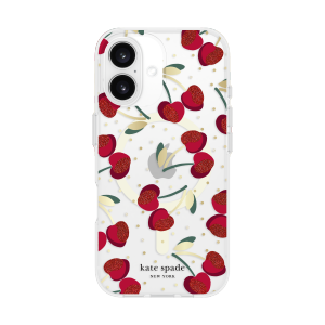 Kate Spade New York iPhone 16/iPhone 17 Cherry Dot Gems MagSafe Compatible Case