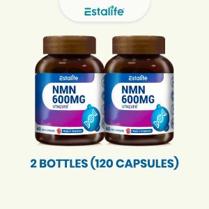 Estalife NMN 600MG UTHEVER NAD+ Booster 60 Vegan Capsules Clinically Proven Supplement Boost Daily Energy Sharpen Mental Focus Support Deep Cellular Repair Longevity Wellness