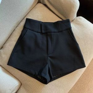 Womens suit shorts summer new high waist slimming fashion loose and simple casual solid color wide leg pants
