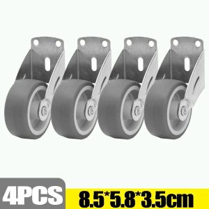 6/1Pcs Rubber Mini Casters Anti-sag Door Bottom Support Wheel Furniture Casters Silent Wheel Load Bearing Wheel for Trolley Table Chair Sofa Hardware