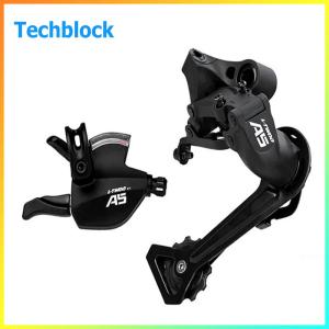 A5 3x9/27 Speed Bicycle Derailleur Kit with Indicator 2:1 Actuation Ratio Long Cage Rear Derailleur