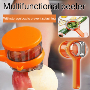 Multifunctional Peeler With Storage Box To Prevent Splashing Peeling Knife Vegetable And Fruit Skin Peeler Kitchen Tool