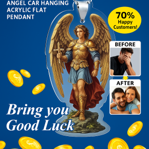 Angel Knight Guardian Pendant Acrylic Hanging Ornament Car Hanging and Home Decoration Religious Lucky Charm