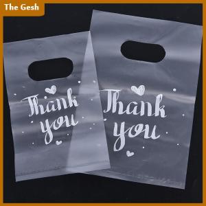[The Gesh] 100pcs Mini Cảm ơn bạn nhựa túi Quà tặng đám cưới kẹo Túi mua sắm tàu sân bay Túi
