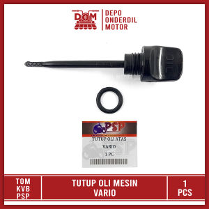 Tutup Oli Mesin VARIO + O RING (PSP) - HITAM Plug Oil Level Penutup Pengukur Colokan Stick Stik Oli