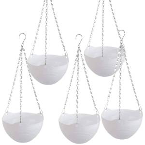 2/5Pcs Big Hanging Plant Pot Garden Hanging Flower Pot with Drainage Holes Plant Hanging Pot