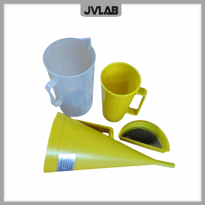 Marsh-Trichter-Viskosimeter Set – Kunststofftrichter Mit Sieb, Messbecher 946 Ml & Stoppuhr – Für Bohrschlamm & Erdölprüfung