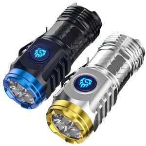 German three-eyed monster mini flash super power flashlight Rechargeable High Lumens Flashlight