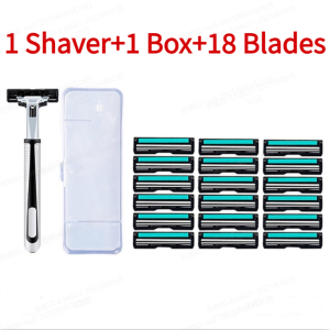 Rotary Double Ring Electric Shaver Razor Waterproof Type-C Rechargeable Travel Portable Mens Magnetic Electric Razor Beard Trimmer Remover Tool