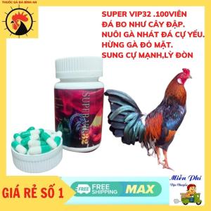 SUPER VIP 32  cho gà đá Đá bo như cây đập hừng gà lì đòn Nuôi trước đá 7-10 ngày tăng bo mau tới pin.giúp gà lỏn lẻntăng nước máu