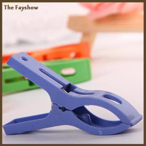 [The Fayshow] 8ps/set Hanger Clips Large Plastic Windproof Beach Towel Clothes Pins Spring Clamp Clothespin Powerful Hot New Cheap