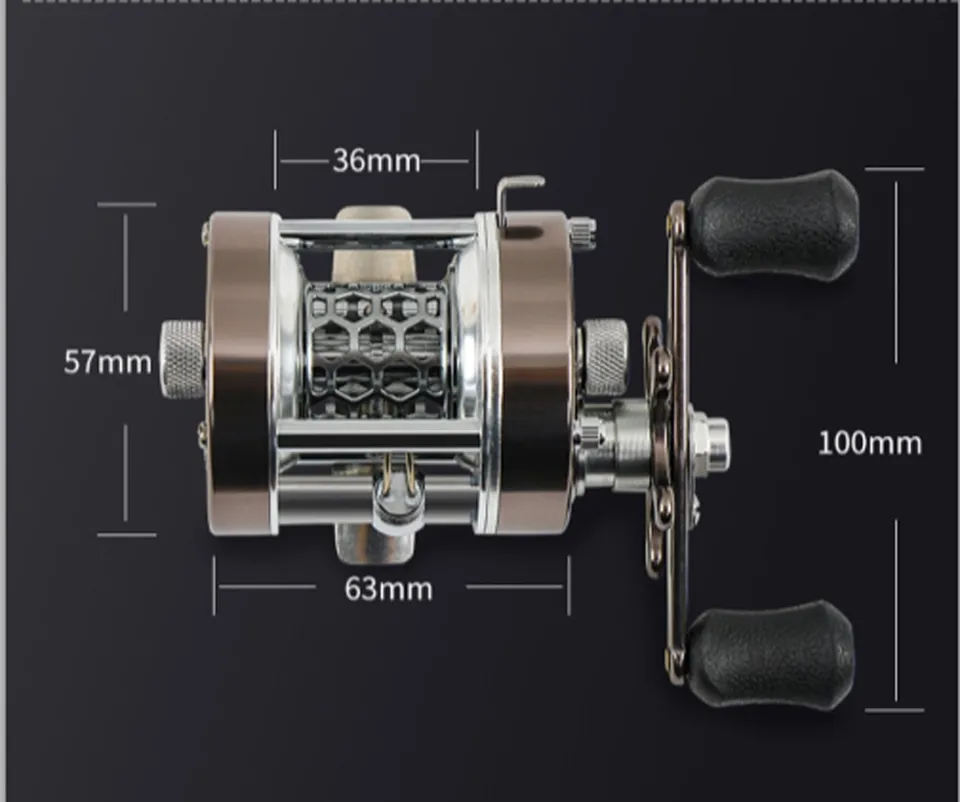 2023 New Mingyang W300L Baitcasting Fishing Reel 172G 5.0:1 Left&Right Hand  Centrifugal Brake For Small Lures Cast Drum Wheel