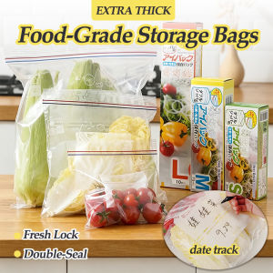 《 𝗙𝗥𝗘𝗘𝗭𝗘𝗥 𝗦𝗔𝗙𝗘 》 Reusable Food Storage Bag Leakproof Fresh Frozen Ziplock Plastic Seal Bags Beg Bungkus Makanan 食品密封袋