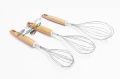 Stainless Steel Wood Grain Egg Whisk  small medium large size. 
