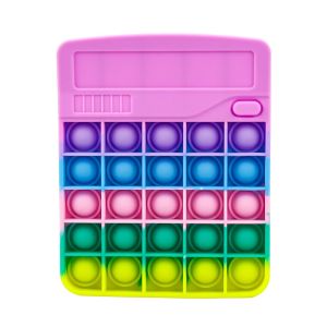 LYZRC 2IN1 Calculator Big Pop it Pencil Case Bag Popit Fidget Toys rainbow Macaron